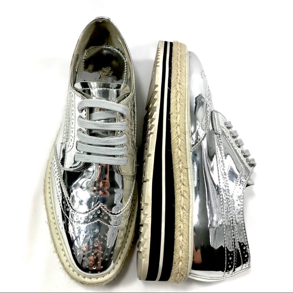 GUCICORIF Shoes - GUCICORIF BULLOCK Oxford Platform, Silver